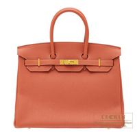 Hermes　Birkin bag 35　Rosy　Togo leather　Gold hardware