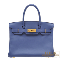 Hermes　Birkin bag 30　Blue brighton　Novillo leather　Gold hardware