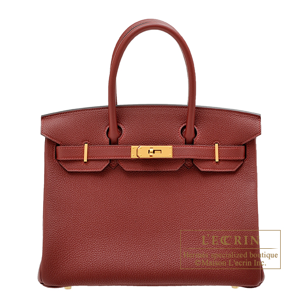 Hermes　Birkin bag 30　Rouge H　Togo leather　Gold hardware