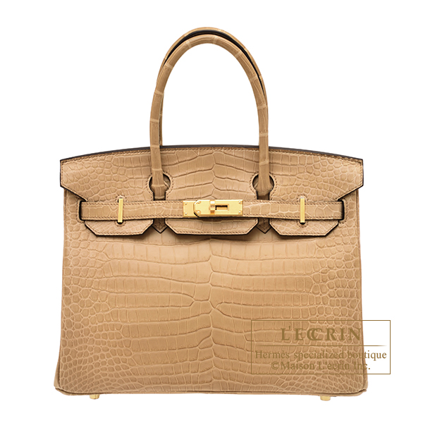 Hermes　Birkin bag 30　Chai　Matt porosus　crocodile skin　Gold hardware