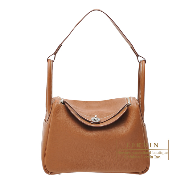Hermes　Lindy bag 30　Gold　Clemence leather　Silver hardware