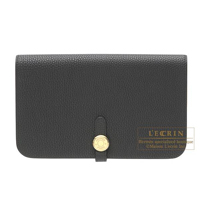 Hermes　Dogon GM　Black　Togo leather　Gold hardware