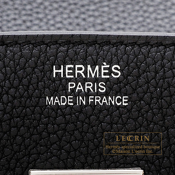 Hermes　Birkin bag 35　Black　Togo leather　Silver hardware