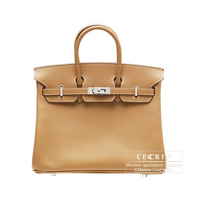 Hermes　Birkin bag 25　Natural　Epsom leather　Silver hardware