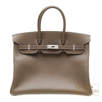 Hermes　Birkin bag 35　Etoupe grey　Epsom leather　Silver hardware