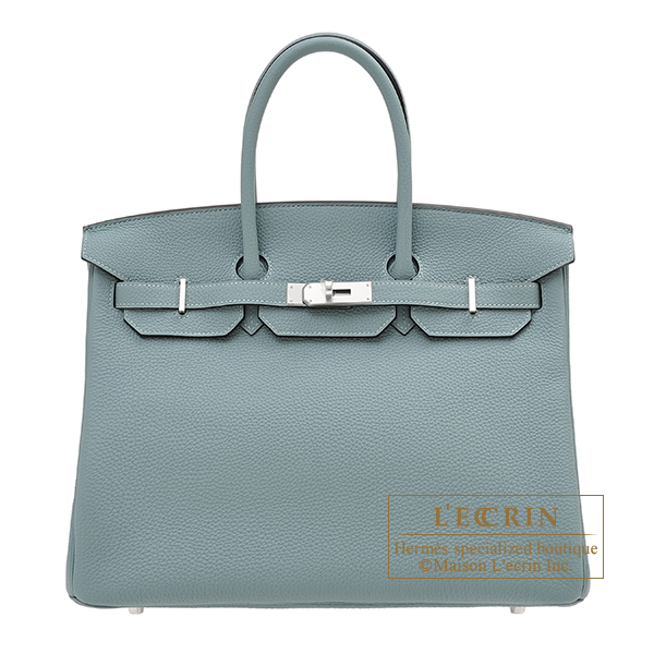 Hermes　Birkin bag 35　Ciel　Togo leather　Silver hardware