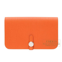 Hermes　Dogon GM　Orange　Togo leather　Silver hardware