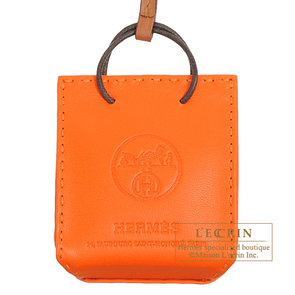Hermes　Sac orange　Feu/Gold　Agneau/Swift leather
