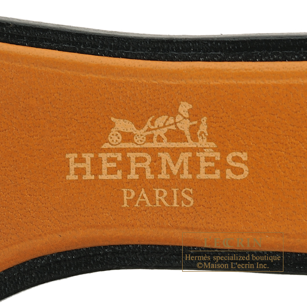 Hermes　Sac Oran Nano　Black/Natural Sable/Black　Lizard skin/Butler/Vache Hunter leather