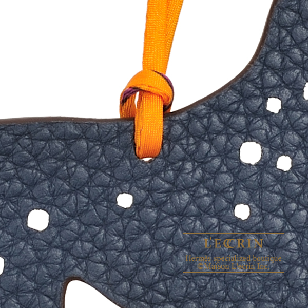 Hermes　Petit H　Dalmatian　Light brown/　Navy　Clemence leather/　Epsom leather