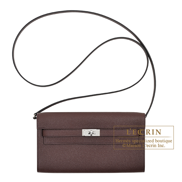 Hermes　Kelly Long To Go　Rouge sellier　Epsom leather　Silver hardware