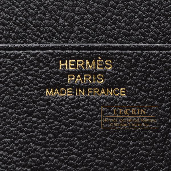 Hermes　Bearn Conbine　Black　Chevre myzore goatskin　Gold hardware