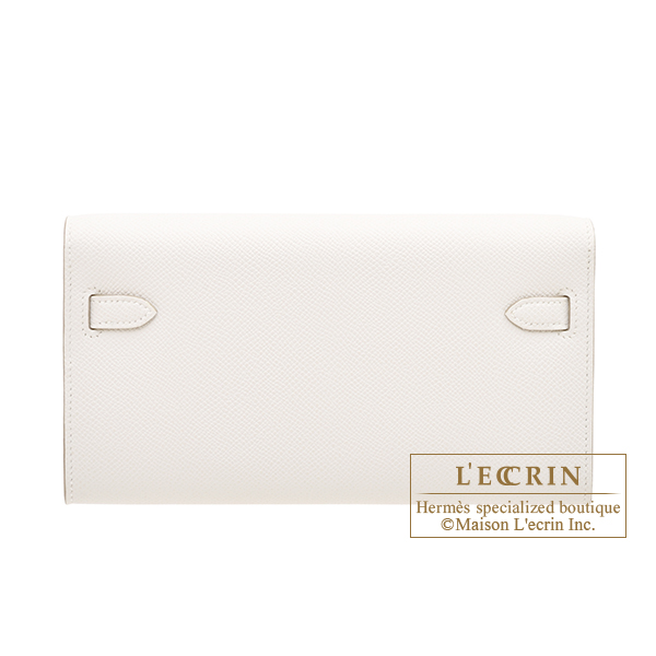 Hermes Kelly Long To Go Gris pale Epsom leather Silver hardware | L ...