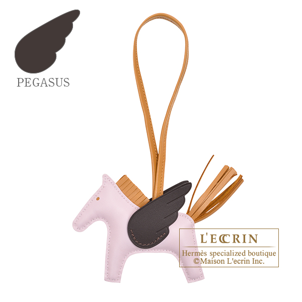 Hermes　Rodeo charm Pegasus PM　Mauve pale/Sesame/Ebene　Agneau/Swift leather