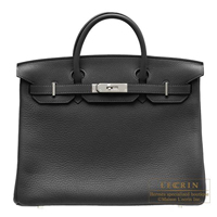 Hermes　Birkin bag 40　Black　Clemence leather　Silver hardware