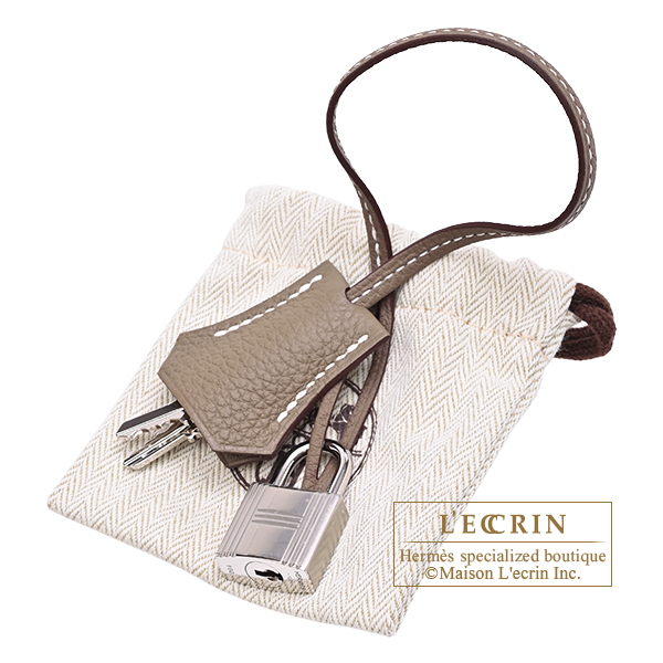 Hermes Birkin bag 40 Etoupe grey Togo leather Silver hardware