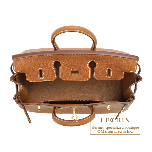 Hermes　Birkin bag 25　Gold　Togo leather　Gold hardware
