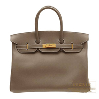Hermes　Birkin bag 35　Etoupe grey　Epsom leather　Gold hardware