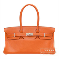 Hermes　JPG Shoulder　Birkin bag　Orange　Clemence leather　Silver hardware