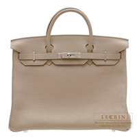 Hermes　Birkin bag 40　Gris tourterelle　Clemence leather　Silver hardware