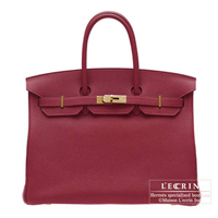 Hermes　Birkin bag 35　Ruby　Togo leather　Gold hardware