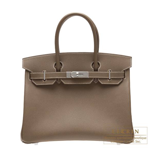 Hermes　Birkin bag 30　Etoupe grey　Epsom leather　Silver hardware