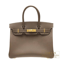 Hermes　Birkin bag 30　Etoupe grey　Epsom leather　Gold hardware