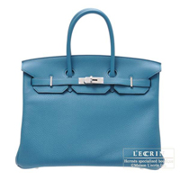 Hermes　Birkin bag 35　Cobalt　Togo leather　Silver hardware