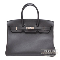 Hermes　Birkin bag 35　Graphite　Togo leather　Silver hardware