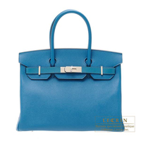 Hermes　Birkin bag 30　Blue izmir　Epsom leather　Silver hardware