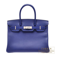 Hermes　Birkin bag 30　Blue saphir　Epsom leather　Silver hardware