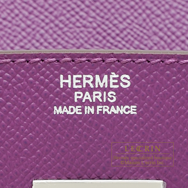 Hermes　Birkin bag 30　Anemone　Epsom leather　Silver hardware