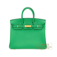Hermes　Birkin bag 25　Bambou　Togo leather　Gold hardware