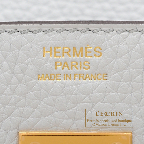 Hermes　Birkin bag 30　Blue pale　Clemence leather　Gold hardware