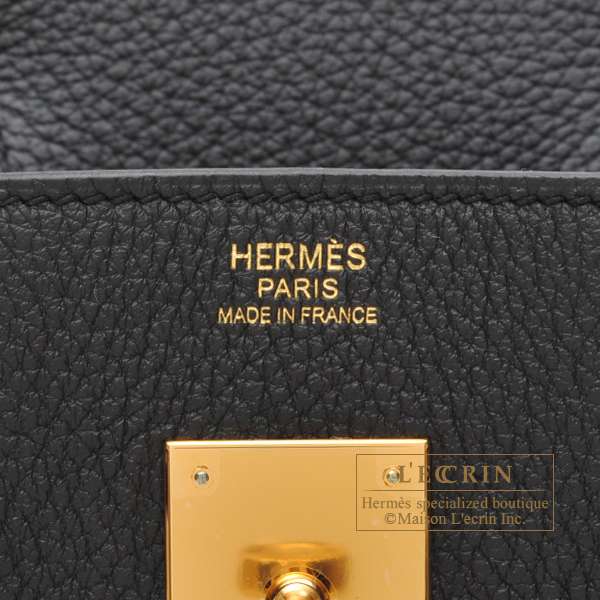 Hermes　Birkin bag 30　Black　Togo leather　Gold hardware