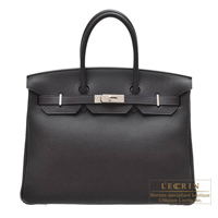Hermes　Birkin bag 35　Prunoir　Clemence leather　Silver hardware