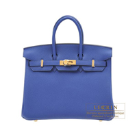 Hermes　Birkin bag 25　Blue electric　Togo leather　Gold hardware