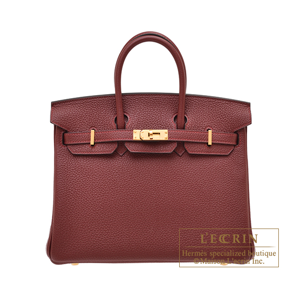 Hermes　Birkin bag 25　Rouge H　Togo leather　Gold hardware