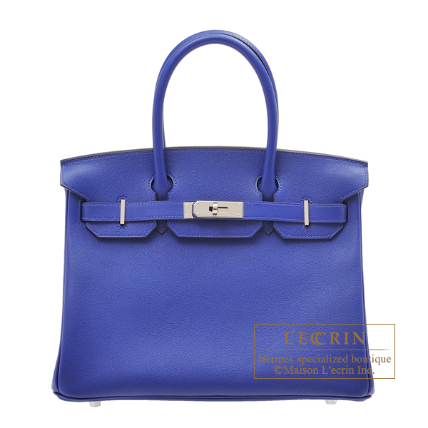 Hermes　Birkin bag 30　Blue electric　Novillo leather　Silver hardware