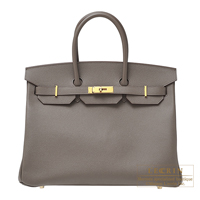 Hermes　Birkin bag 35　Etain　Epsom leather　Gold hardware