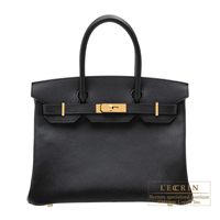 Hermes　Personal Birkin bag 30　Black　Epsom leather　Gold hardware