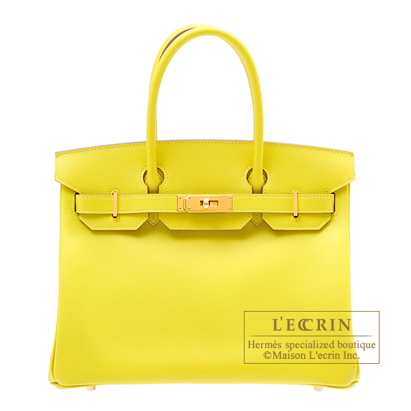 Hermes　Birkin bag 30　Lime　Epsom leather　Gold hardware