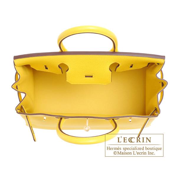 Hermes　Birkin bag 30　Jaune de naples　Novillo leather　Gold hardware