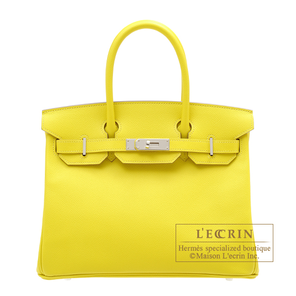 Hermes　Birkin bag 30　Lime　Epsom leather　Silver hardware