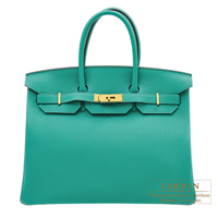 Hermes　Birkin bag 35　Vert verone　Togo leather　Gold hardware