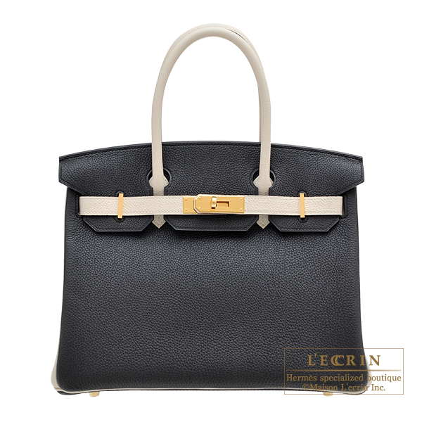 Hermes　Personal Birkin bag 30　Black/Craie　Togo leather　Gold hardware
