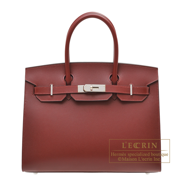 Hermes　Birkin Sellier bag 30　Rouge H　Graine monsieur leather　Silver hardware