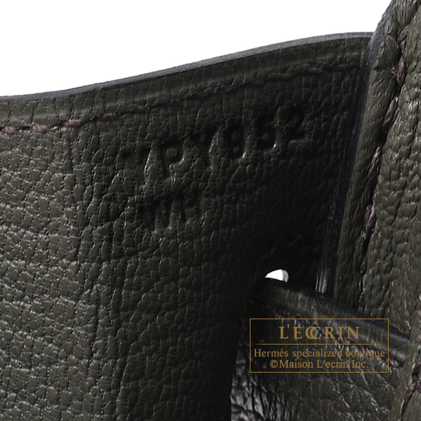 Hermes　Birkin bag 25　Vert gris　Togo leather　Gold hardware