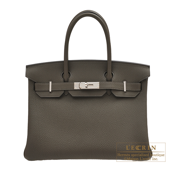 Hermes　Birkin bag 30　Vert maquis　Togo leather　Silver hardware