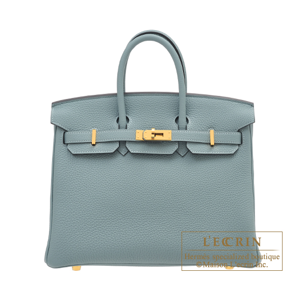 Hermes　Birkin bag 25　Ciel　Togo leather　Gold hardware